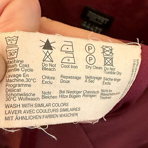 EUC ESPRIT Plum Chiffon Empire Waist Midi Dress Size 4 - Picture 9 of 9